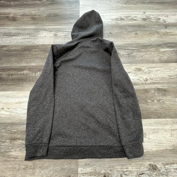 Nike Dri-Fit Black Heather  Gray Mens L Standard Fit Hoodie Mock Neck Sweatshirt - Picture 6 of 9